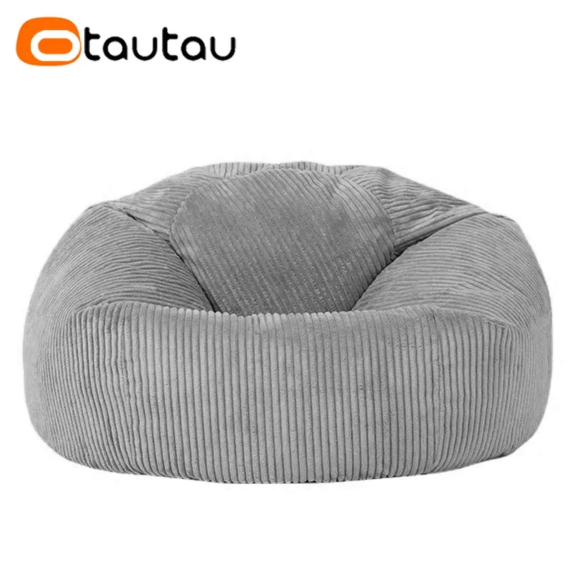 Otautau Pouf In Velluto A Coste Senza Riempitivo Pavimento Beanbag Sedia Lettino Ottomano Mobili Senza Telaio DD025
