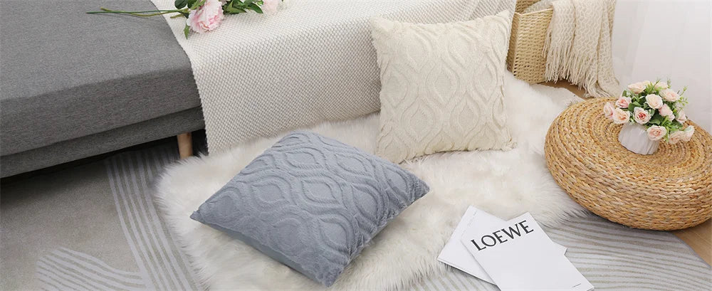 Fodera Per Cuscino Kitinjoy 45x45 In Cotone Peluche Per Divano Letto Soggiorno Casa
