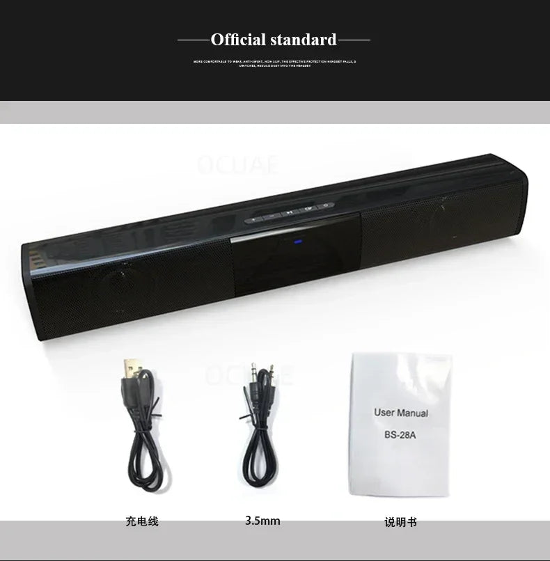 Barra Audio Portatile Potente Altoparlante Bluetooth Senza Fili Surround Stereo Per TV Subwoofer Radio FM Caixa De Som