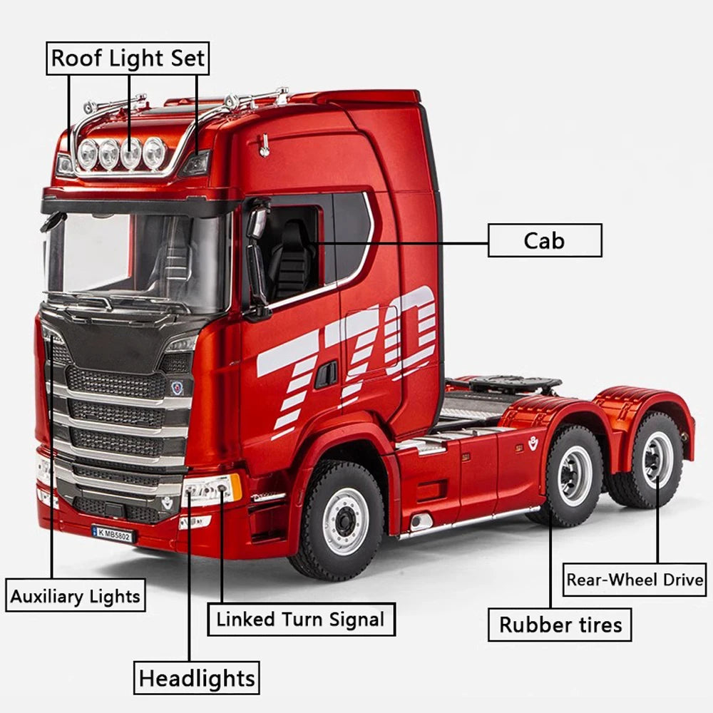 Huina 1501 770S RC Camion 1/18 2.4G Telecomando Con Luce E Suono Ingegneria Rimorchio Giocattolo