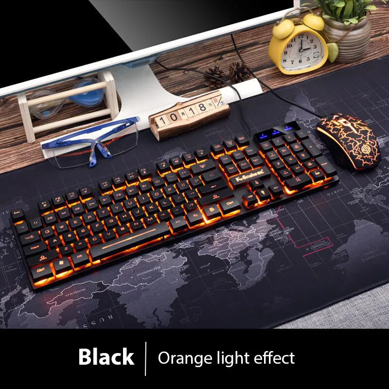 Set Tastiera E Mouse KM320 Retroilluminata Luminosa Da Gaming Impermeabile Bluetooth Per PC Laptop