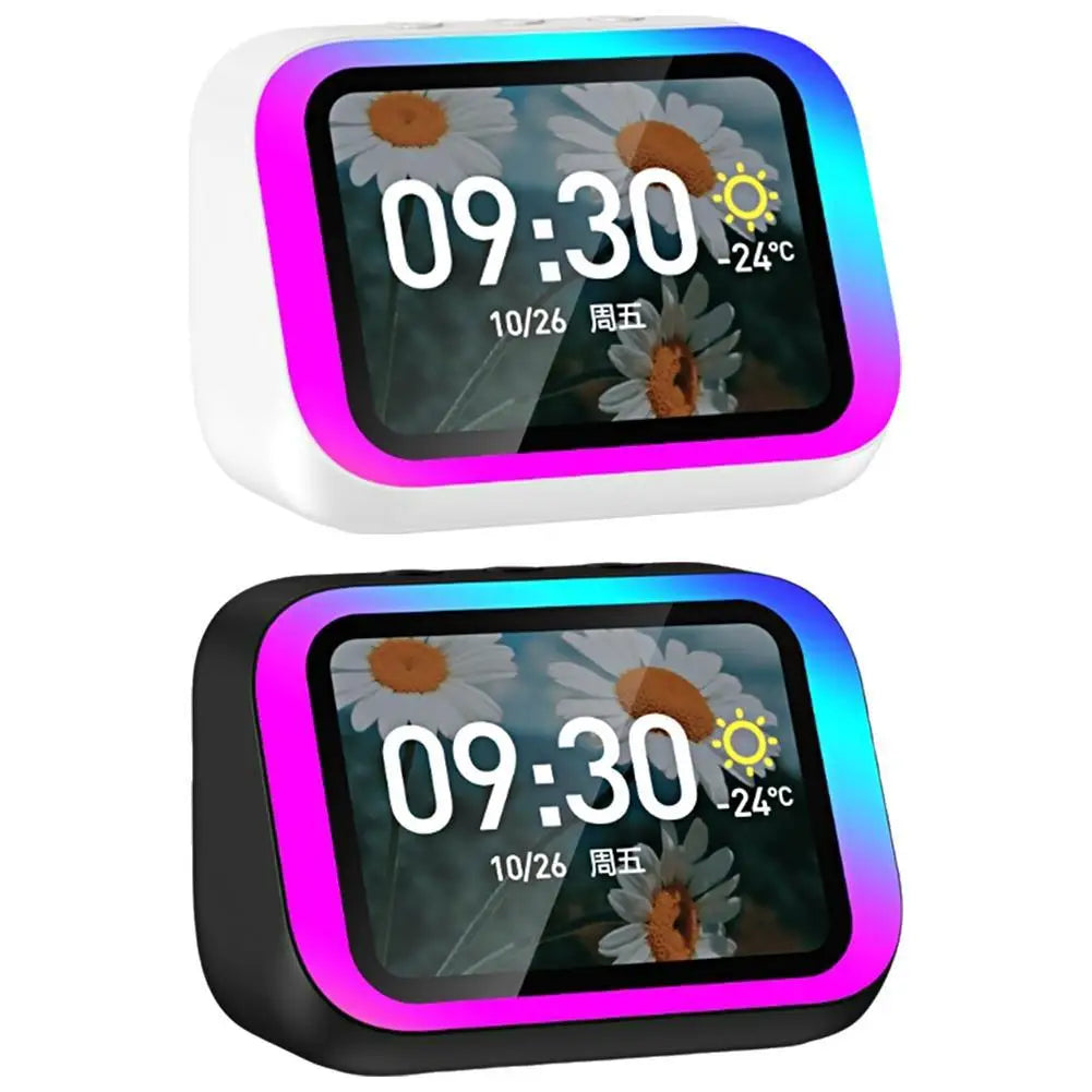 Sveglia Intelligente con Altoparlante Bluetooth AI Display Meteo Wireless Lettore di Storie Musicali Regalo Perfetto