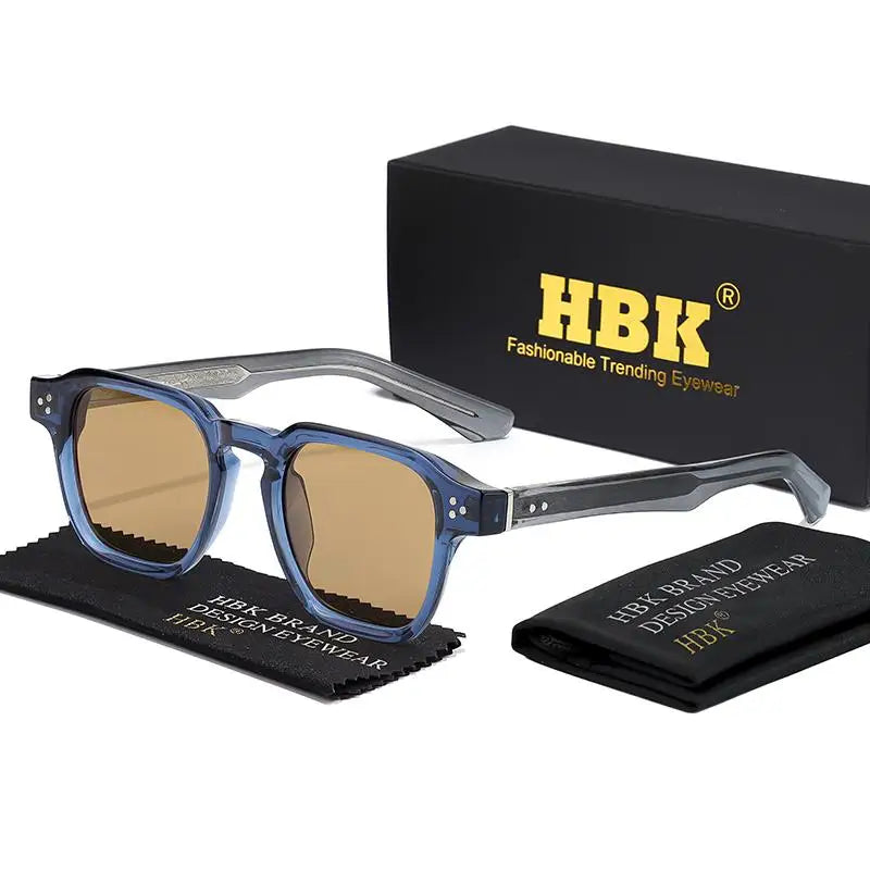 HBK Occhiali Da Sole Uomo Vintage Square Gradient UV400 Sport Outdoor Festa Vacanze Viaggi Guida