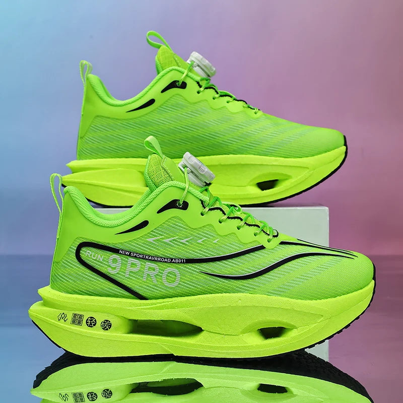 Scarpe Da Corsa Unisex Con Piastra In Carbonio E Cuscino Aria Traspiranti Leggere Sneakers Atletiche Antiscivolo