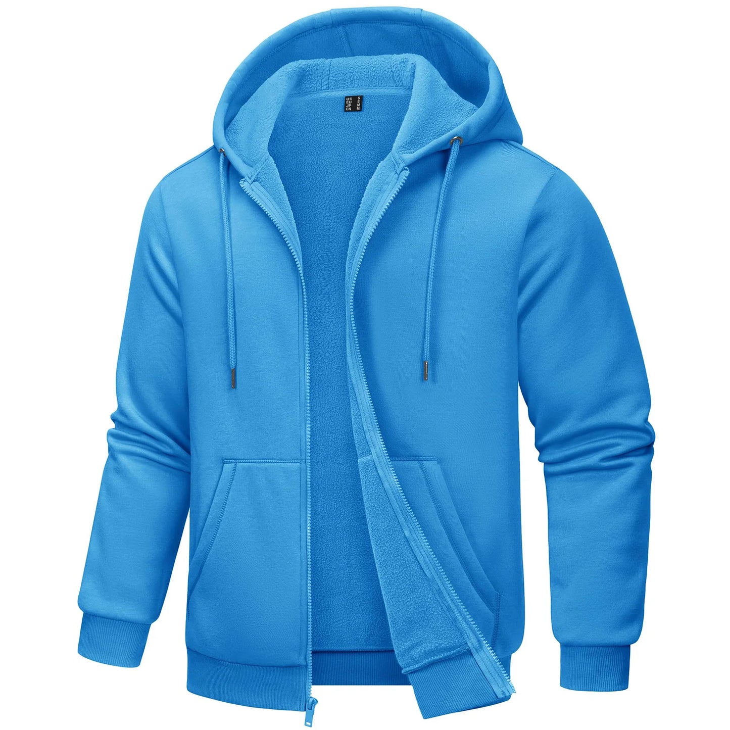 Tacvasen Felpa Con Cappuccio Uomo In Pile Con Tasche Grandi Con Zip Intera Casual Sportivo Per Running Escursionismo