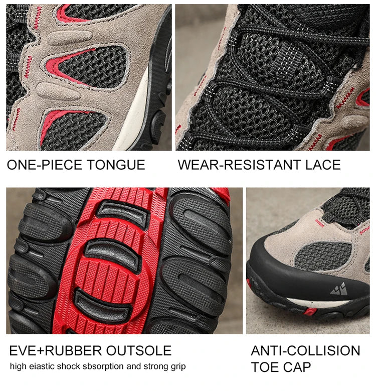 HikeUp Scarpe Da Uomo Traspiranti Antispruzzo Per Trekking All Aperto Alpinismo Sportivo Sneaker