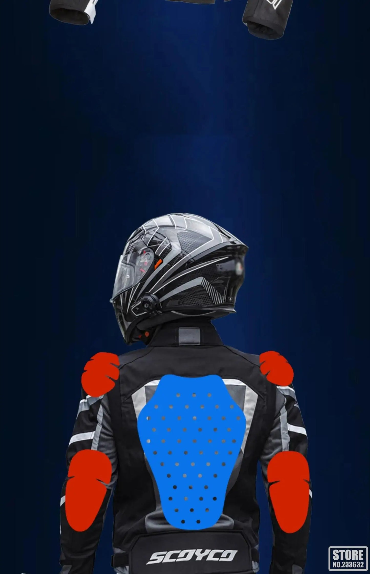 SCOYCO Moto Giacca Impermeabile Anticaduta Traspirante In Rete Con Protezioni Motocross Pantaloni Tuta Uomo