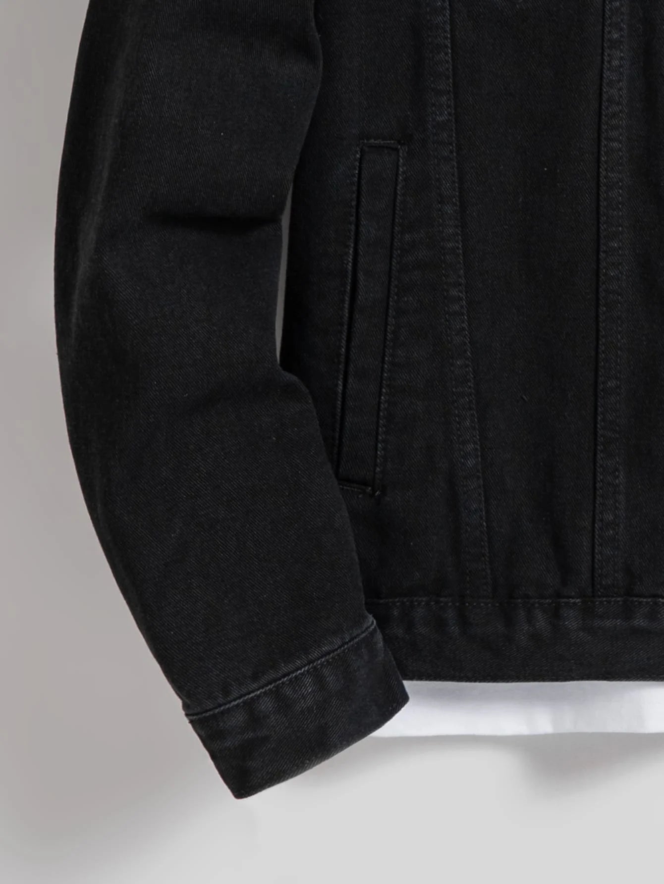 Giacca In Denim Da Uomo Nero Con Colletto Rovesciato Perfetta Per Primavera E Autunno Abbigliamento Casual Quotidiano