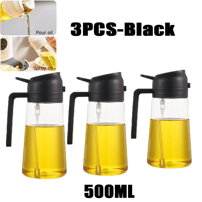 Bottiglia Spray Olio Da Cucina Riutilizzabile Ecologica In PET 200 Ml 300 Ml 500 Ml Spruzzatore Olio Di Oliva