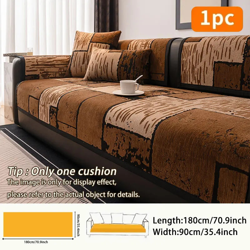1 cuscino per divano in stile retrò con un lusso leggero e un tocco di fascia alta, adatto a tutte le stagioni, fodera per divano antiscivolo