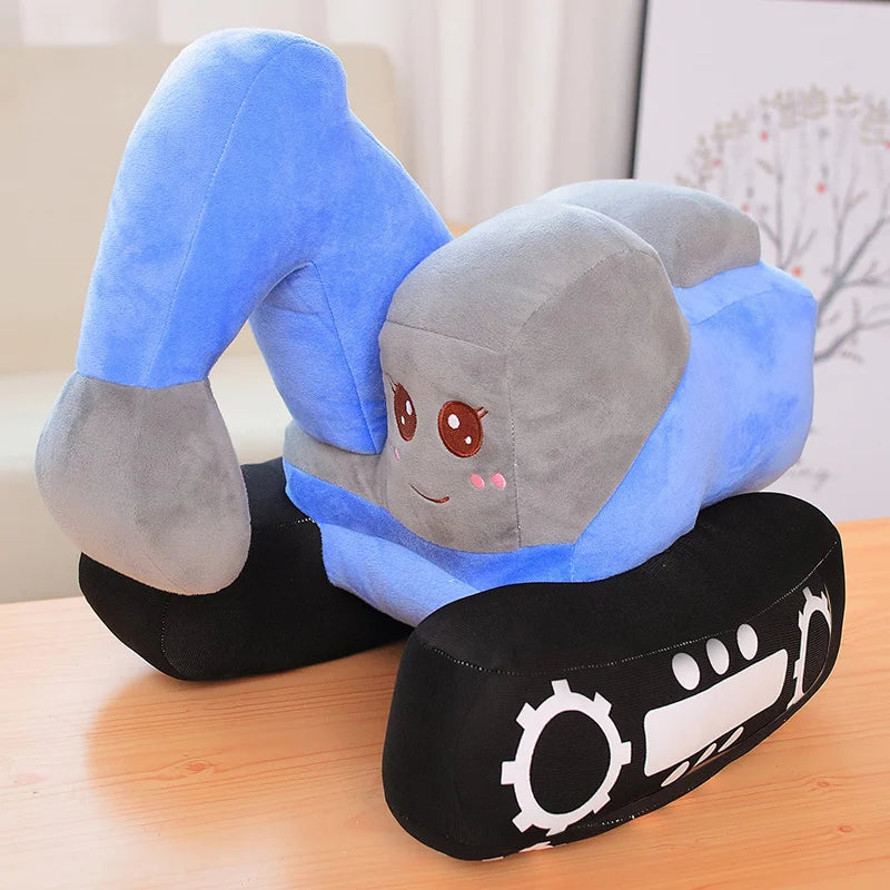 Simulazione Trattore Escavatore Giocattoli Di Peluche Per Auto Kawaii Morbido Cuscino Veicoli Regalo Natale Bambini