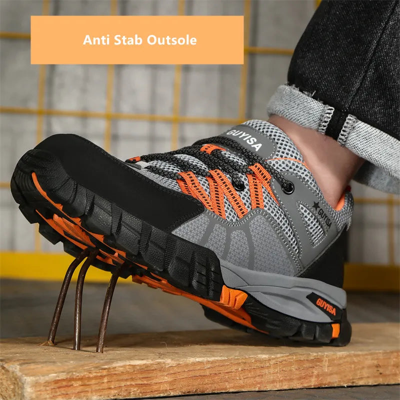 Scarpe Da Lavoro Con Punta In Acciaio Antinfortunistiche Da Uomo Antiscivolo Indistruttibili