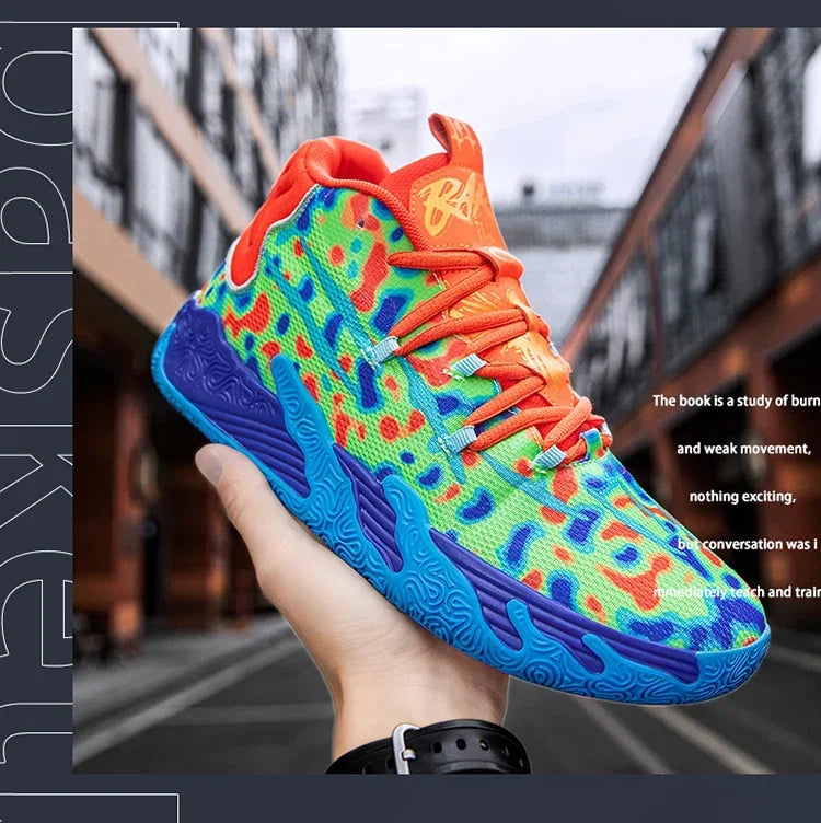Scarpe Da Basket Da Uomo Allenamento Sul Campo Traspiranti In Mesh Antiscivolo Mid Cut Design Lussuoso
