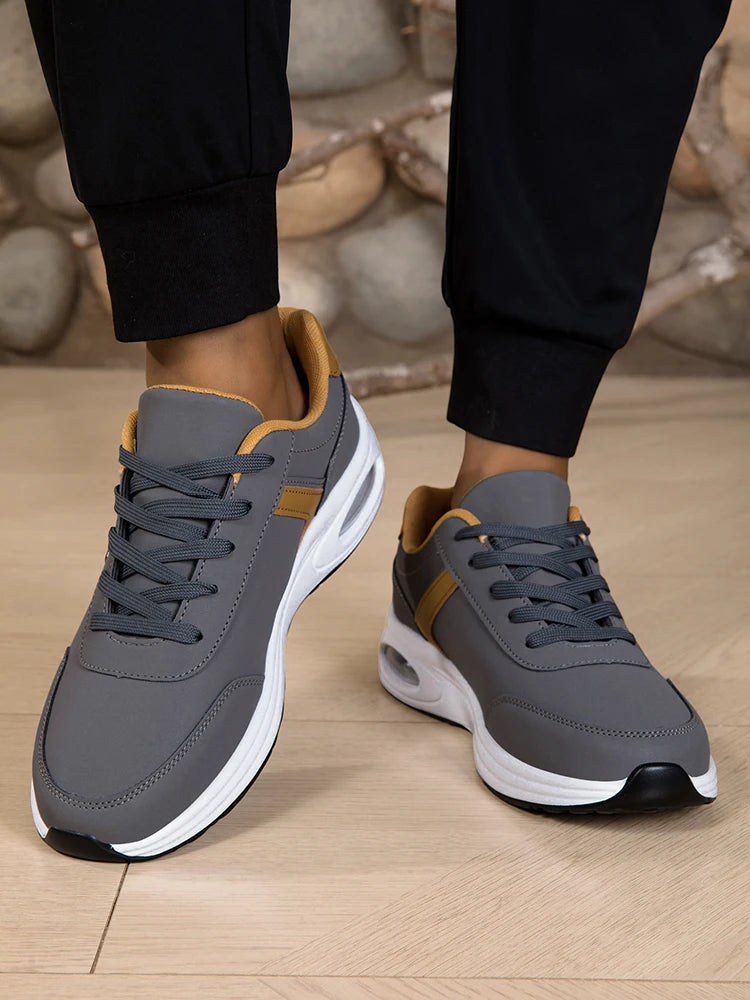 Scarpe Sportive Da Uomo Impermeabili In Pelle Casual Antiscivolo Da Passeggio E Tennis Con Aumento Di Altezza