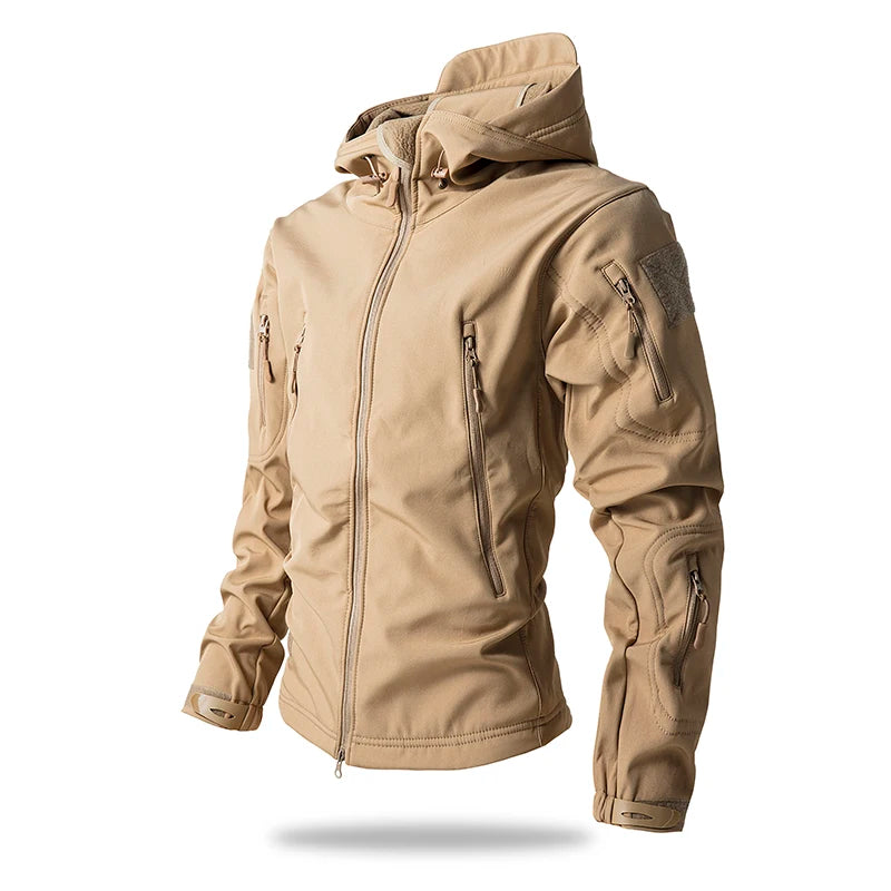 Lurker Giacca Soft Shell Tattica Pelle di Squalo Uomo Impermeabile con Cappuccio Mimetica Esterno da Caccia Autunno