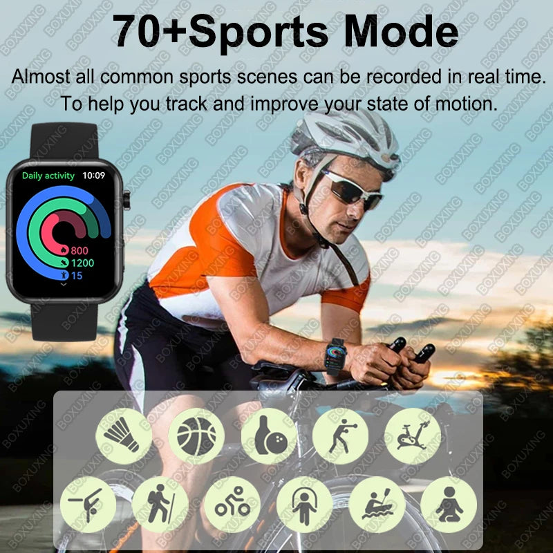 Nuovo Smartwatch Fotocamera per Uomo e Donna Registrazione Foto e Video Fitness Salute Impermeabile Chiamate Bluetooth
