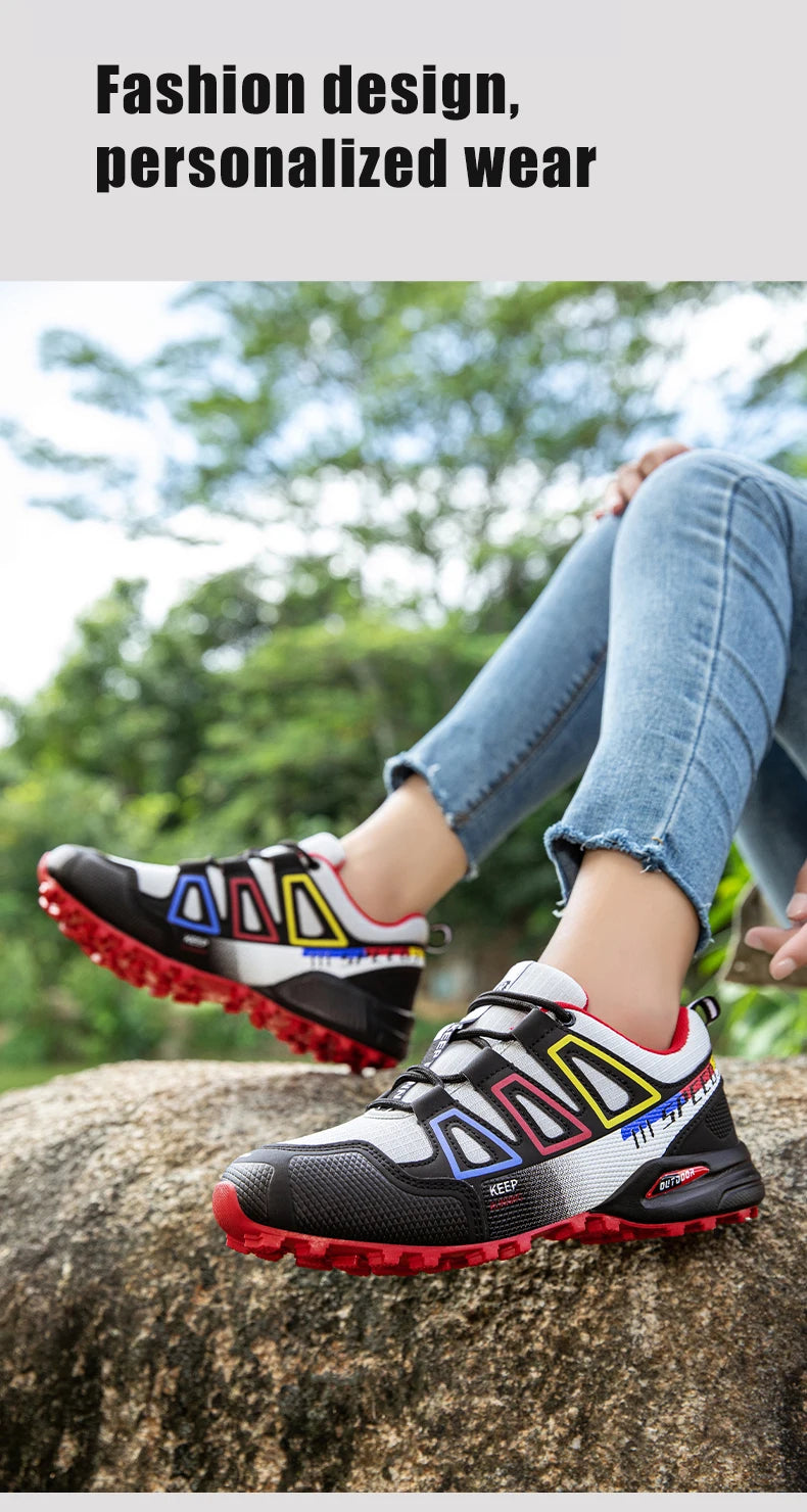 Scarpe Da Trekking All'aperto Unisex Antiscivolo Con Lacci Leggere Per Allenamento Tattiche Da Uomo Ciclismo Casual