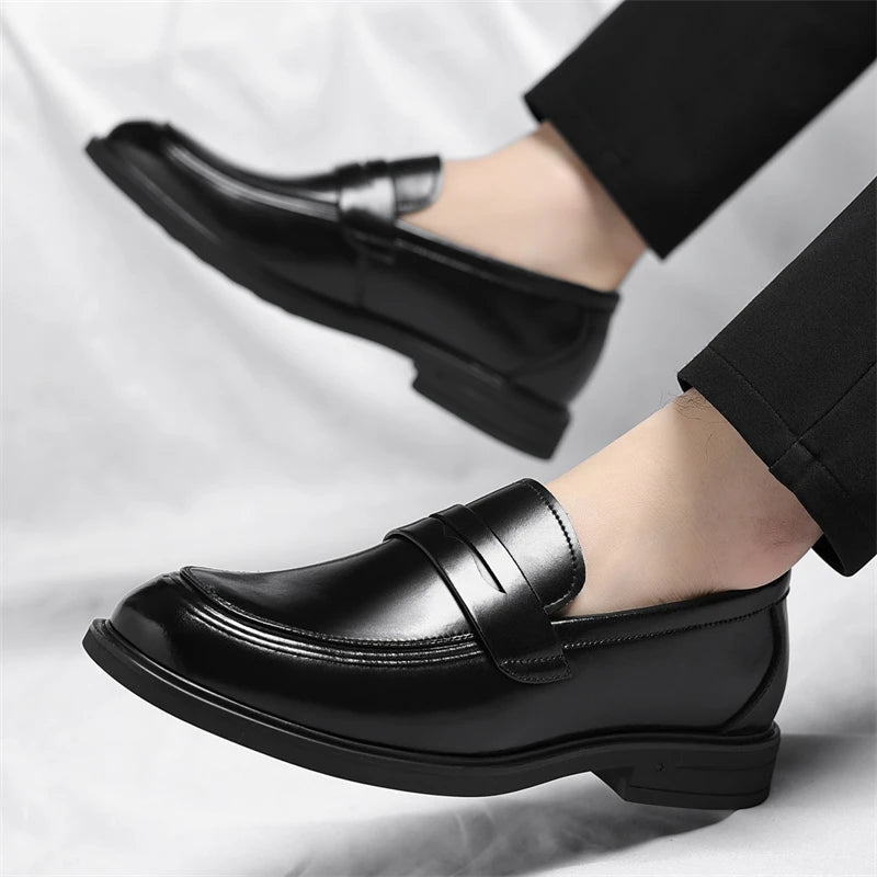 Mocassini Formali In Pelle Da Uomo Stile Italiano Slip On Eleganti Scarpe Da Lavoro E Da Ufficio Confortevoli E Leggere