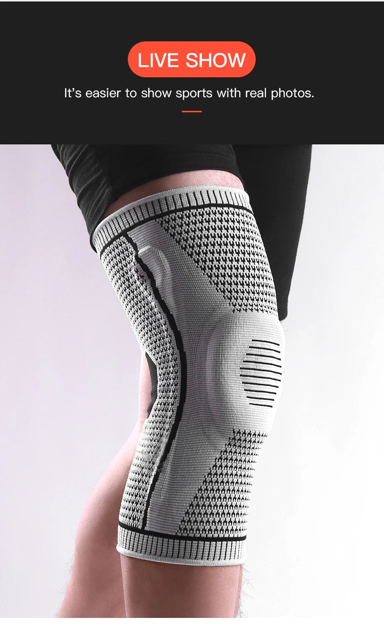 Mezza Ginocchiera Cinghia Patella Supporto Mediale Protezione Menisco In Silicone Sport Universale Per Basket E Corsa