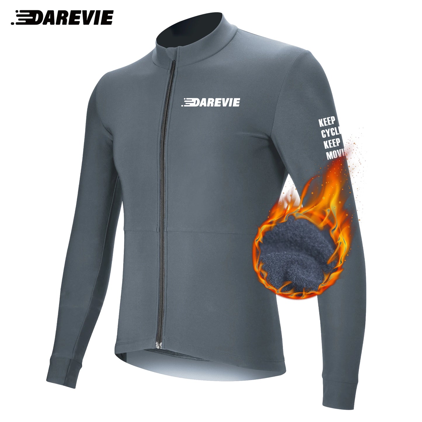 Maglia Da Ciclismo Invernale Termico In Pile Traspirante Uomo Manica Lunga Antipilling Con Tasche Spazzolato Morbido