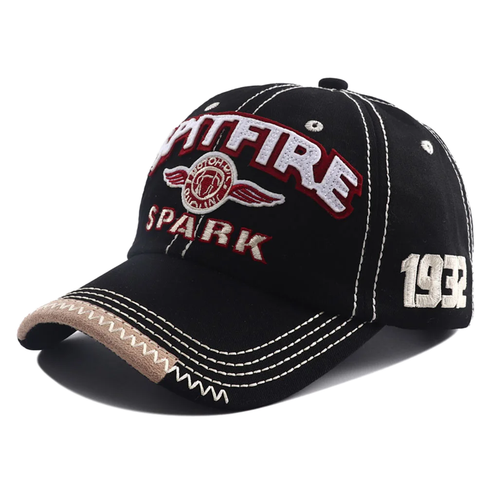 Berretto Da Baseball In Cotone Lavato Con Lettera Ricamata Spark 1932 Snapback Unisex Moda Casual Con Visiera Retro