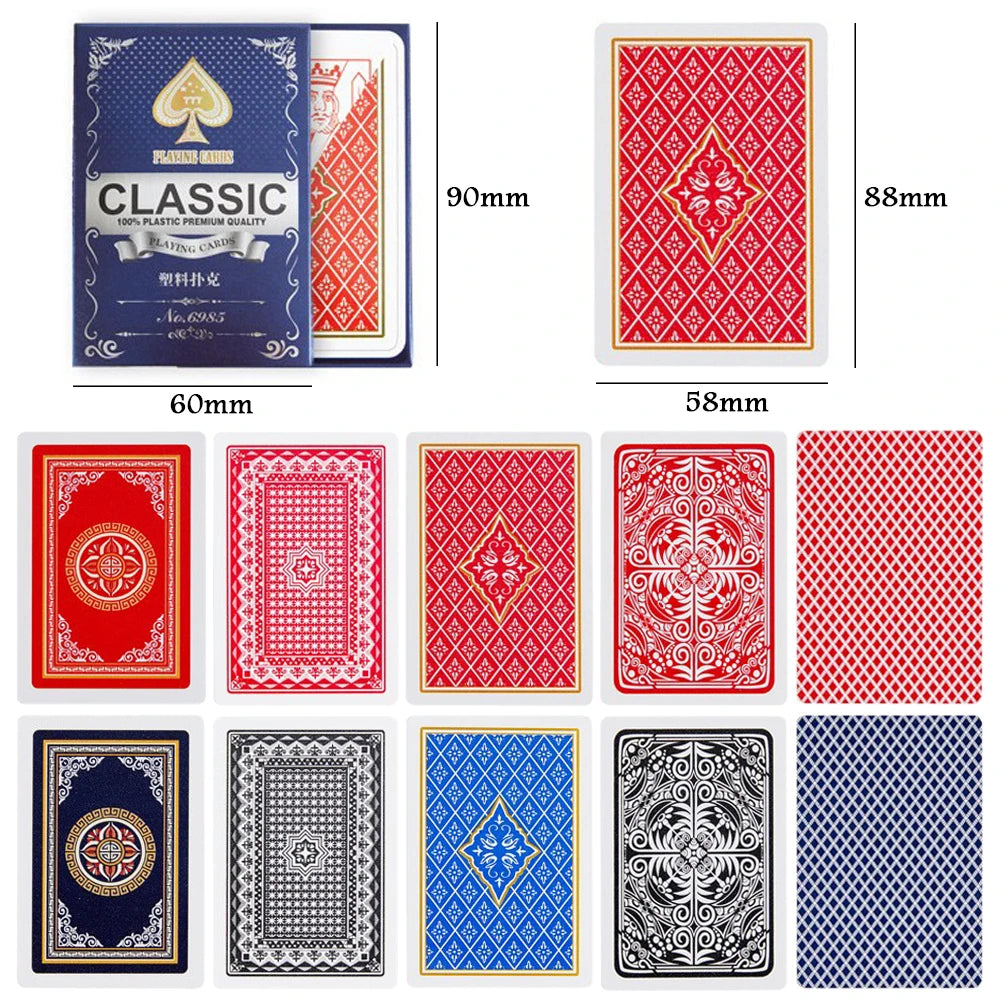 Nuove Carte Da Gioco In Plastica Stretta Impermeabili Da Tavolo Con Caratteri Grandi PVC Satinato Spessore Alto