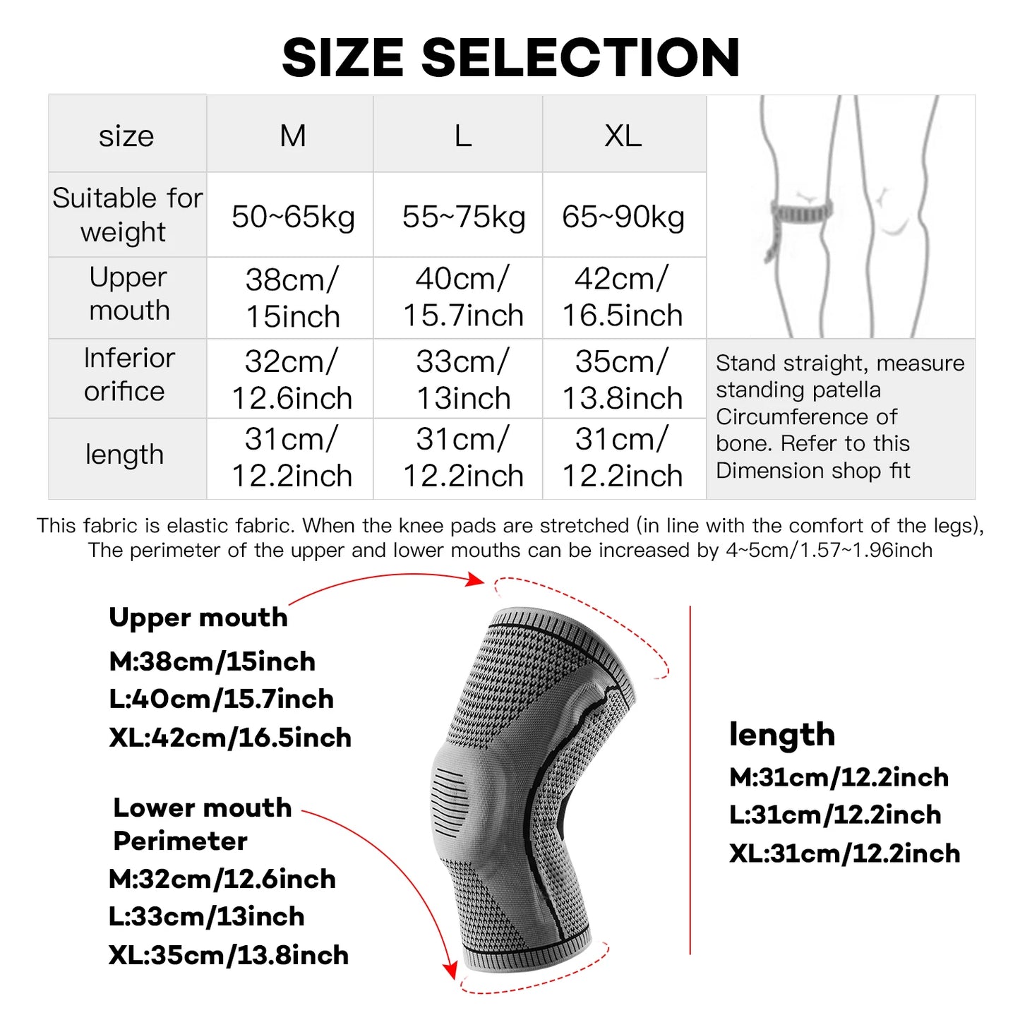Mezza Ginocchiera Cinghia Patella Supporto Mediale Protezione Menisco In Silicone Sport Universale Per Basket E Corsa