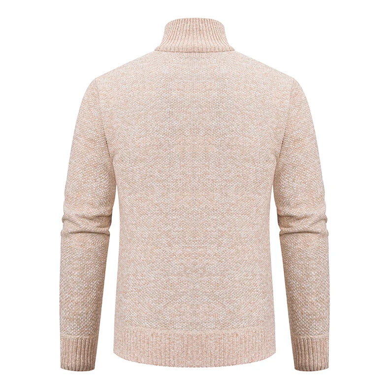 Cappotto Sportivo Casual Da Uomo In Jersey Autunno Inverno Con Colletto Alla Coreana E Cerniera Frontale In Pile