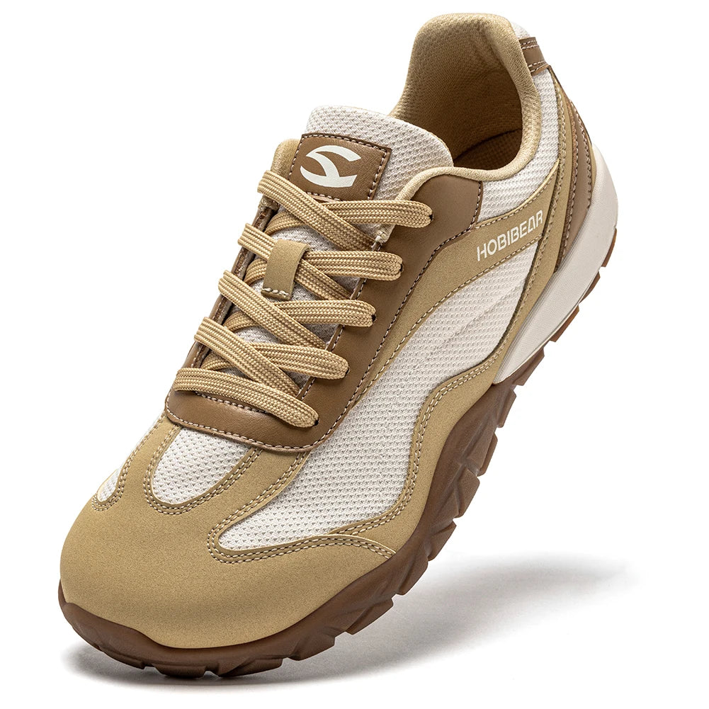 Hobibear Scarpe Da Trekking A Piedi Nudi Unisex Wide Fit Trail Running Scarpe Retrò In Pelle Artificiale Zero Drop
