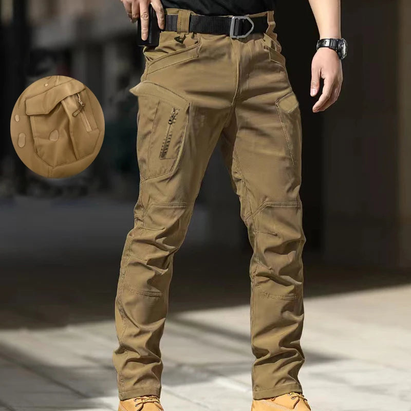 Pantaloni Uomo Softshell Cargo Elastico Per Escursionismo Trekking Arrampicata Campeggio Aperto Rapida Asciugatura 5XL