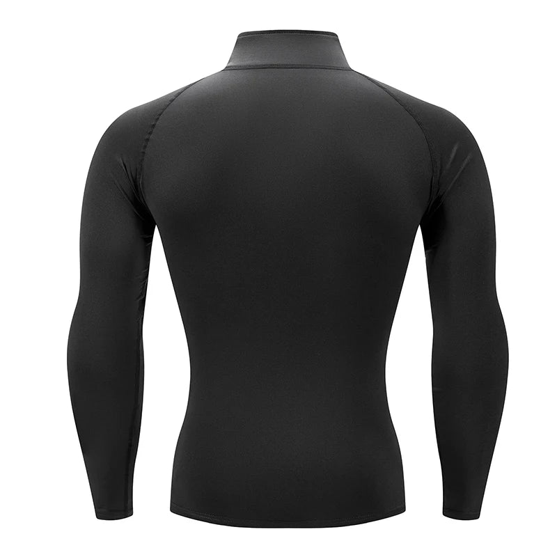 Maglietta Da Uomo A Maniche Lunghe In Compressione Per Palestra Allenamento Corsa Fitness Abbigliamento Sportivo
