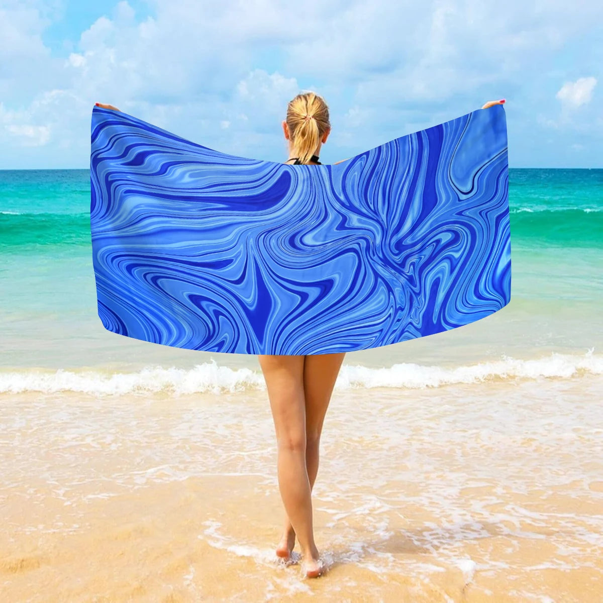 Asciugamano Da Spiaggia In Fibra Ultra Fine Assorbente Ad Asciugatura Rapidissima Iperleggero Multiuso Per Nuoto E Sport