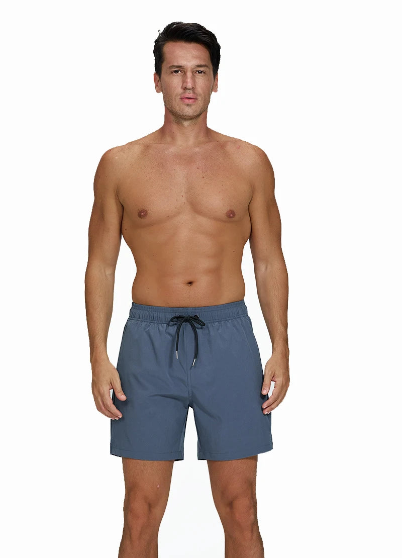 DATIFER Estate 2026 Pantaloncini Da Uomo In Poliestere Con Fodera Spandex 2 In 1 Elastico Vita Tasca Cerniera Palestra