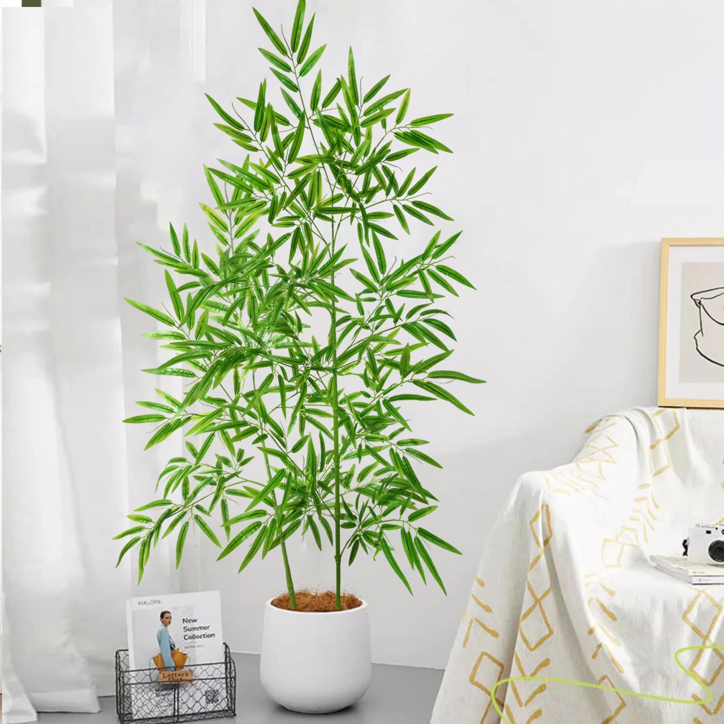 Foglie Di Bambù Artificiali Verdi Da 120 180 240 Cm Piante Di Rami Finti Per Casa E Uffici Commerciali