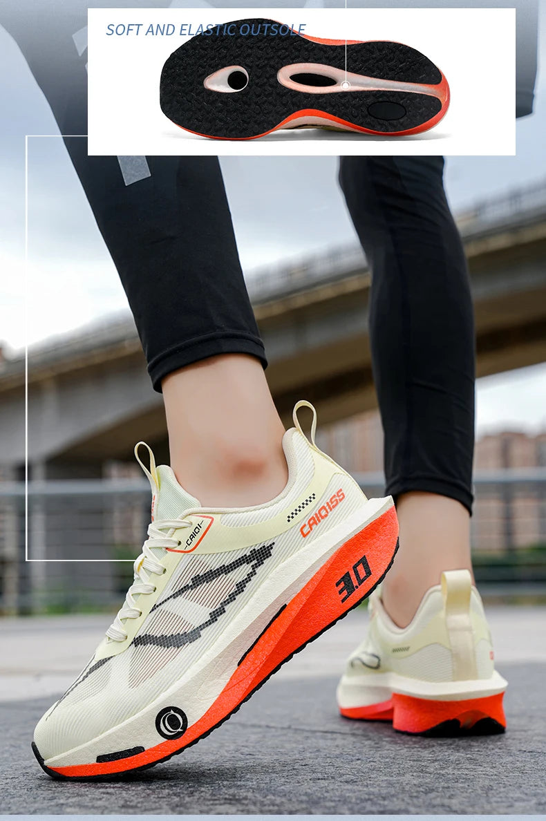 Scarpe Da Corsa Con Piastra In Carbonio Per Maratona Traspiranti Leggere Per Uomo E Donna Comode E Antiscivolo