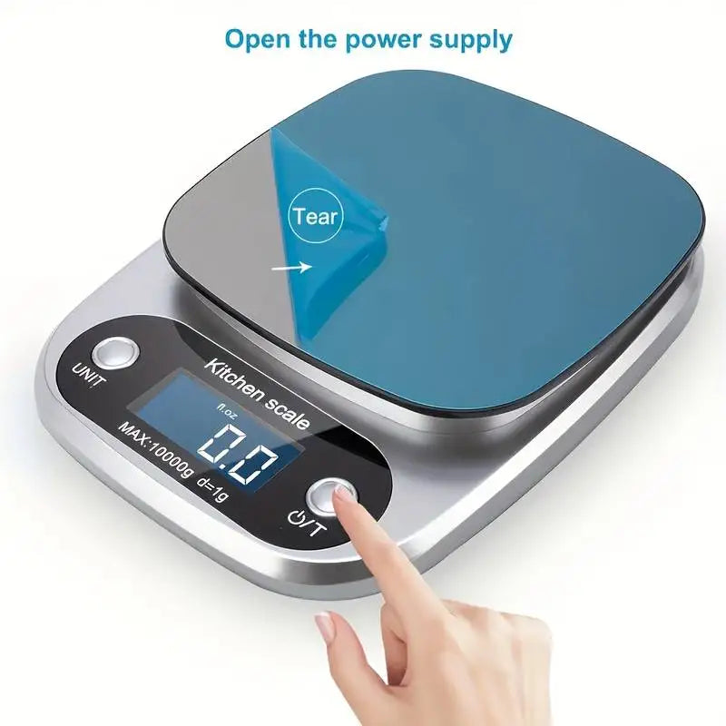 Bilancia Cucina Alta Precisione 10 Kg Con Display LCD Multifunzione Per Gioielli E Alimenti In Acciaio Inossidabile 304