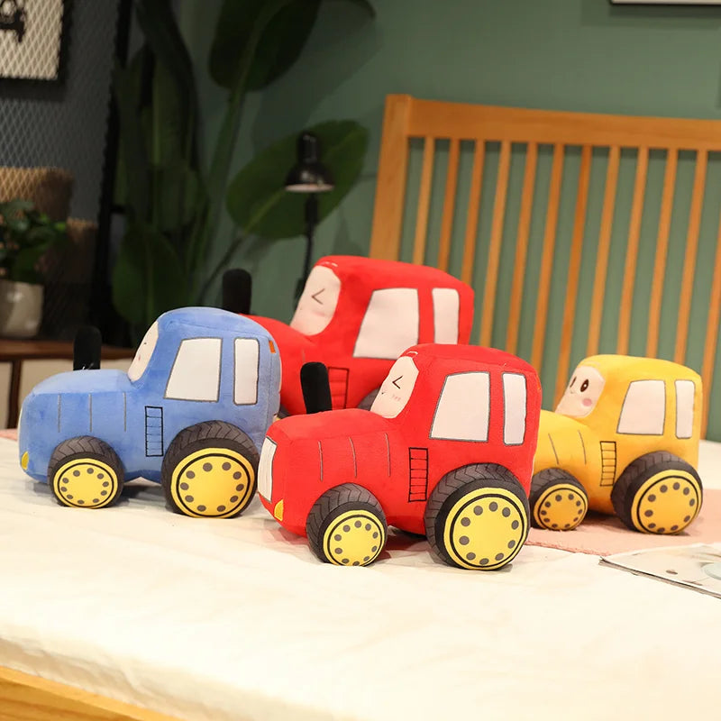 Simulazione Trattore Escavatore Giocattoli Di Peluche Per Auto Kawaii Morbido Cuscino Veicoli Regalo Natale Bambini
