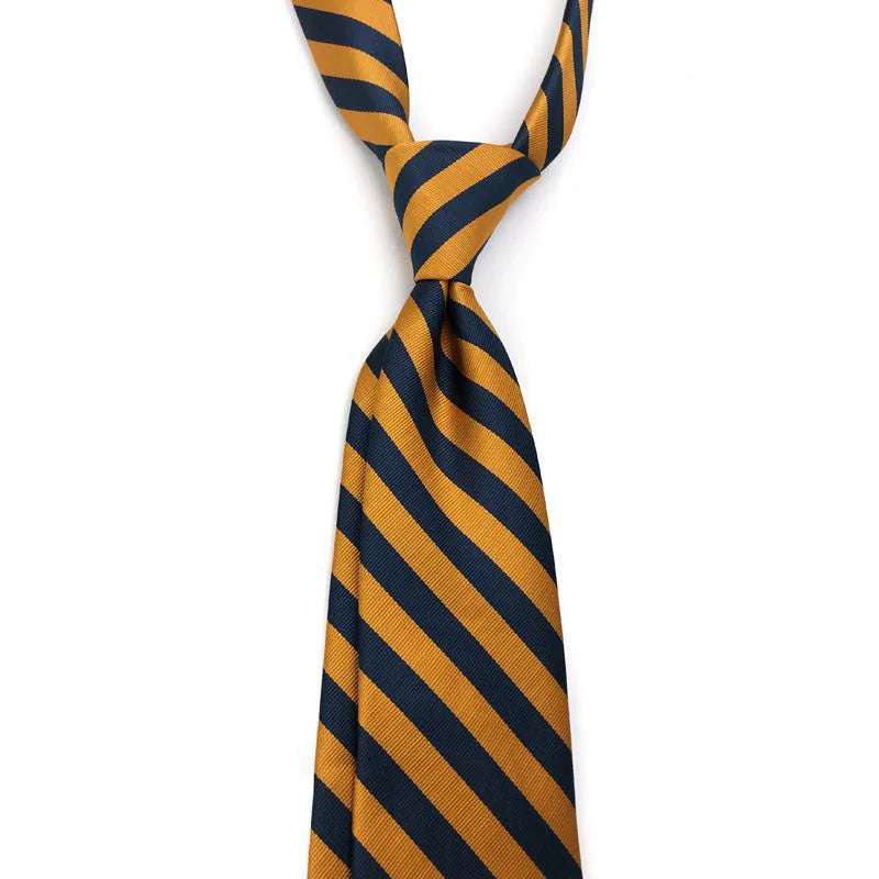 Cravatta Da Uomo 8 Cm In Poliestere Jacquard A Righe Classica Per Matrimonio E Affari Ascot YISHLINE