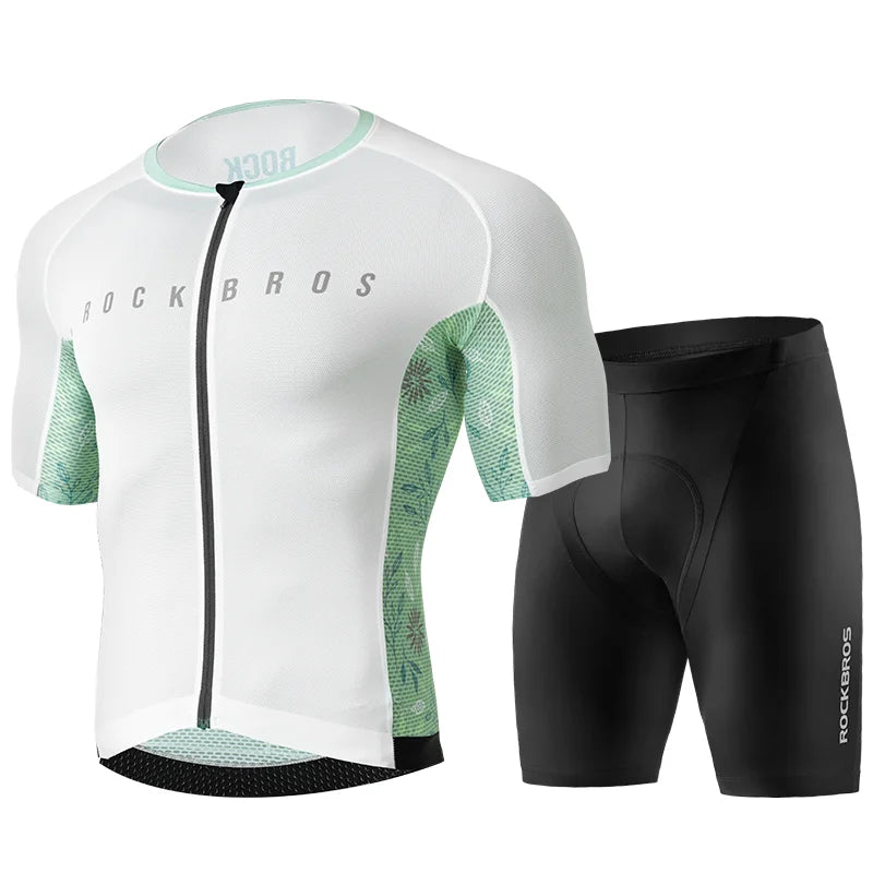 Maglia Da Ciclismo RockBros MTB Uomo Abbigliamento Estivo Traspirante Con Cerniera YKK Alta Qualità