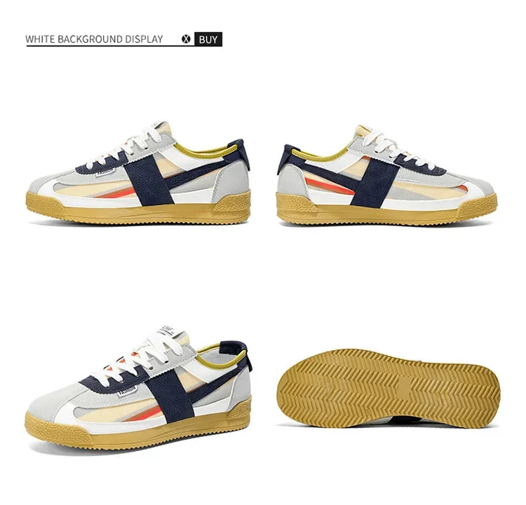 Scarpe Casual Uomo Traspiranti In Tela Versione Aggiornata Primavera Estate Punta Tonda Fodera In Poliestere