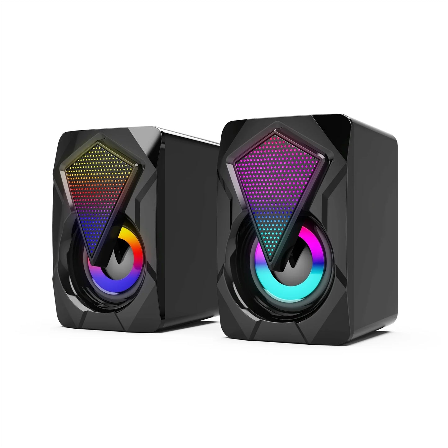 Mini Altoparlante In Cristallo Con Luce RGB Per Computer Alimentatore USB Ausiliario E Porta 3 5 Mm Adatto A Monitor