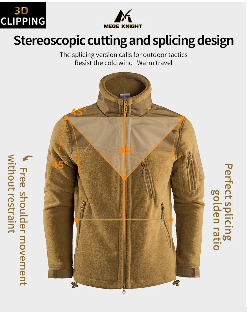 Giacca Invernale Tattica Militare In Pile Caldo Mimetico Cappotto Da Uomo Da Safari Outwear Abbigliamento Outdoor