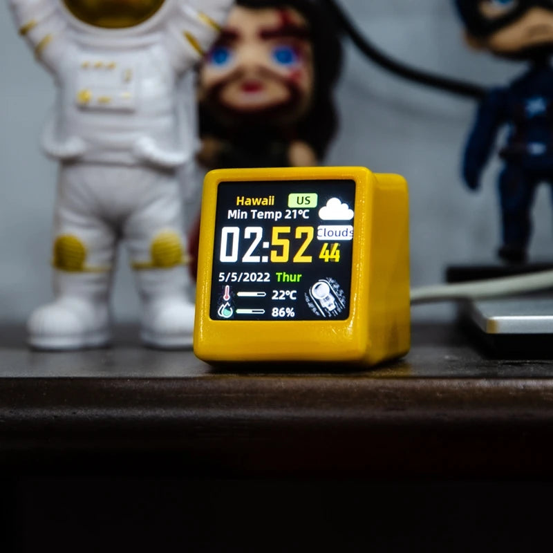 Mini Orologio Da Stazione Meteorologica Da Tavolo Con Calendario Luminova Decorativo Per Sala Giochi Animazioni Carine Fai Da Te