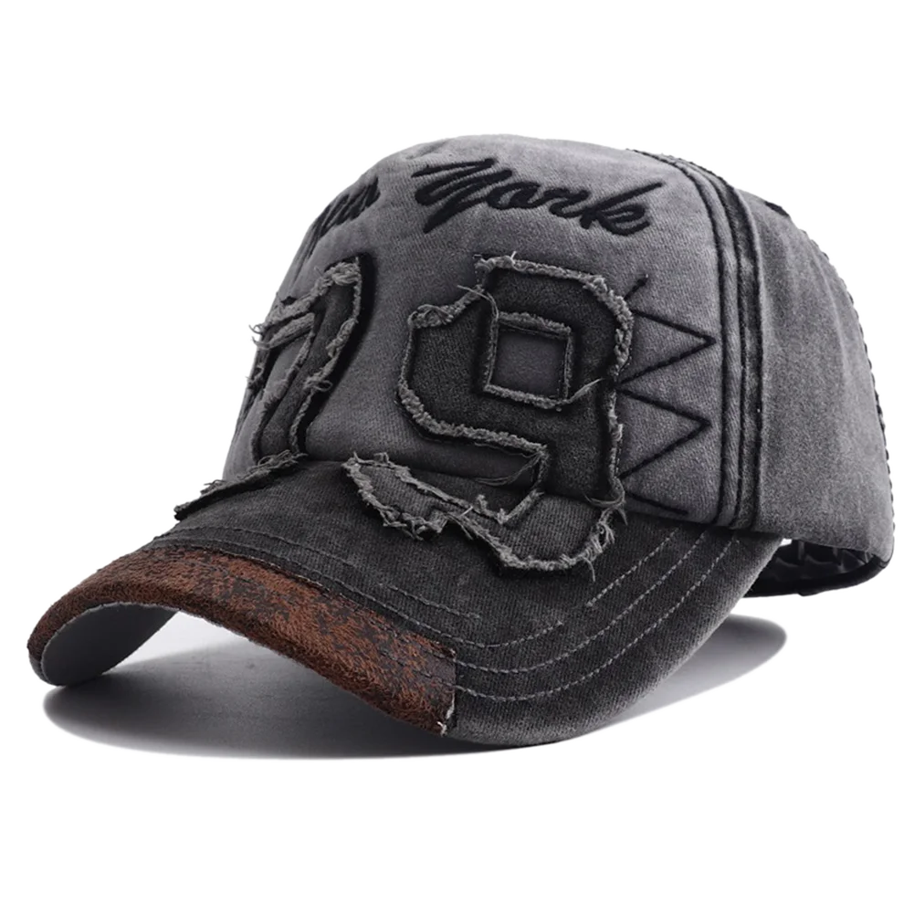 Berretto Da Baseball In Cotone Lavato Unisex Ricamo Lettera Regolabile Casual Outdoor Streetwear Cappelli Sportivi