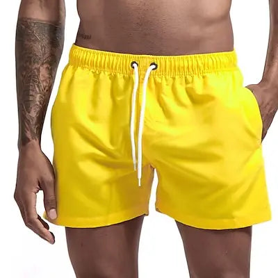 Pantaloncini da Bagno da Uomo da Surf ad Asciugatura Rapida Traspiranti con Coulisse e Tasche per Spiaggia Estiva
