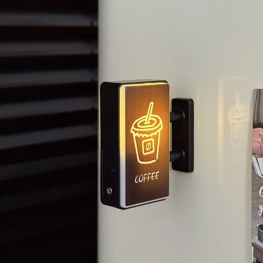 Insegna Luminosa Creativa Per Angolo Caffè Magnete Per Frigorifero Stile Retrò Con Luce Soffusa Decorativa