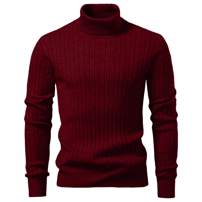 Animal Game Maglione Dolcevita Da Uomo A Righe In Lana Caldo Per Autunno Inverno Stile Casual