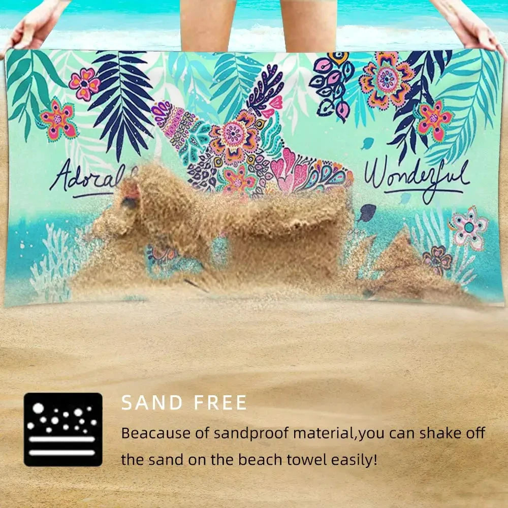 Asciugamano Da Spiaggia In Microfibra Ultra Assorbente Con Asciugatura Rapida Per Adulti Viaggiatori Compagno Avventura
