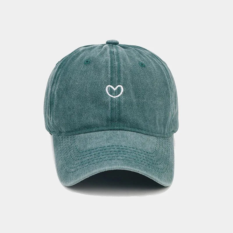 Cappello Da Baseball In Cotone Lavato Unisex Ricamato Con Amore Retro Protezione Solare Per Donna E Uomo