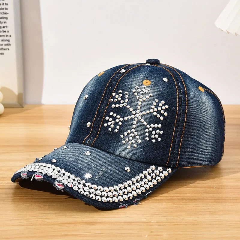 Cappellino Da Baseball Con Diamanti Y2K Motivo Stelle Regolabile Chiusura Posteriore Unisex Design Casual Moda Quotidiana